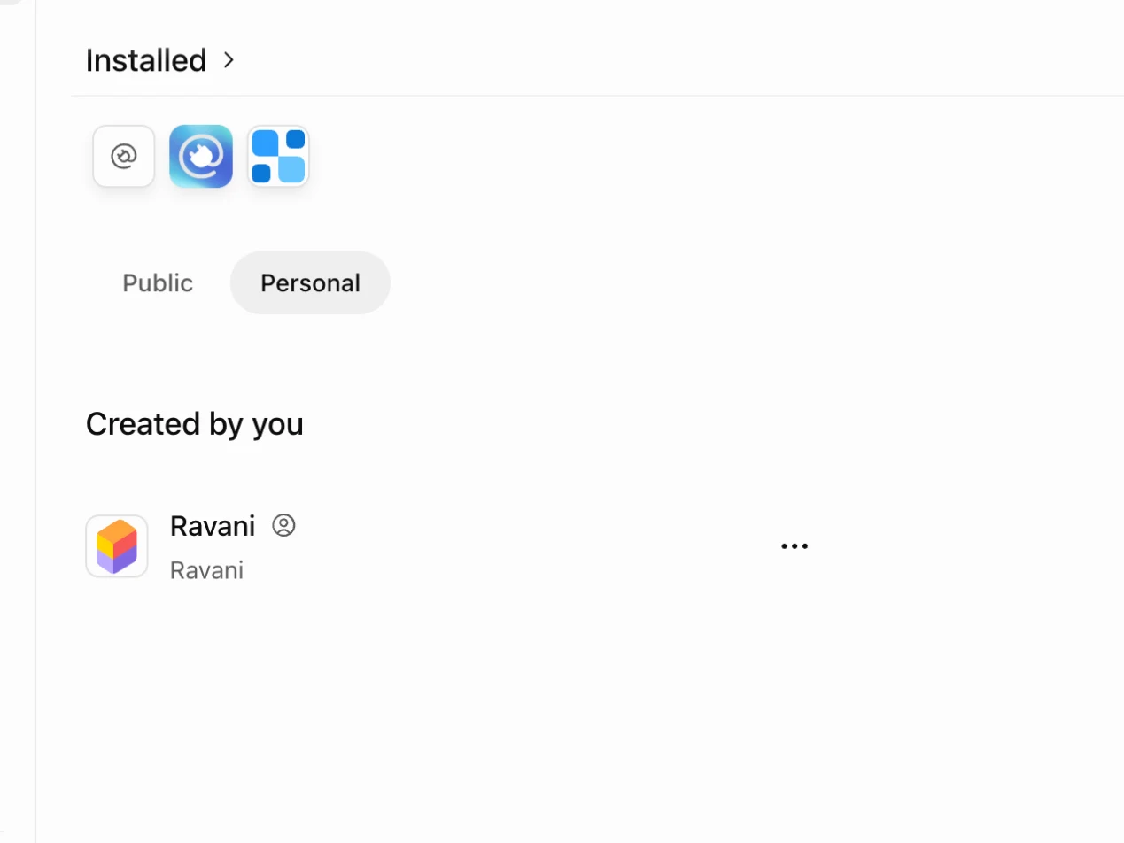 ChatGPT: Ravani, created by you