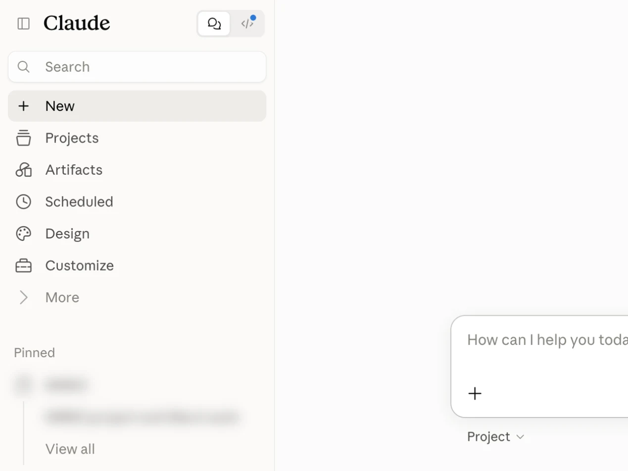 Claude: Open Customize